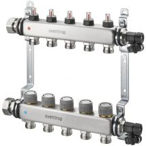 Multidis sfq Edelstahlverteiler mit Durchflussindikator 5 Heizkreise - Oventrop