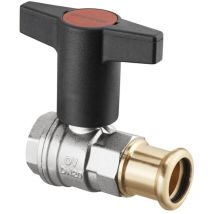 Optiba Kugelhahn Knebelgriff dn 20 Pressanschluss 22mm x 3/4' Innengewinde - Oventrop