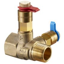 Oventrop - Messblende mit 2 Messventilen und Steckkupplung, dn 20 3/4' Innengewinde und Außengewinde, Messing