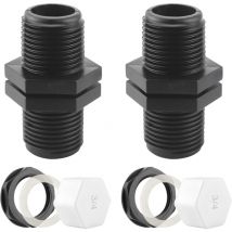 Overflow Tank 25mm Bulkhead Tank 1000 Litre Nipple for Rainwater Tank Channel with Gasket (3/4')