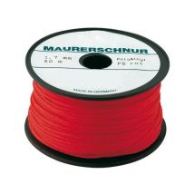 Cordeau Mason, Polietilene, Colore: Rosso, Lungo. 100 m, Resistenza Meccanica Circa. 44,6 Kg, Diametro: 2,0 Millimetri