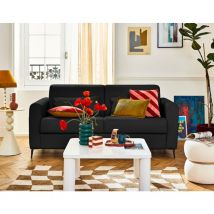 Owen - canapé 3 places convertible couchage quotidien matelas 12 cm en cuir vegan