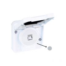 Eur Ohm - Cadre adaptateur avec couvercle pour prises gamme comete - Montage sallie - IP55 - oxxo Couleur Gris