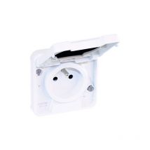 Prise courant 2P+T composable IP55 - oxxo Blanc