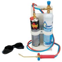 OXYTURBO – Poste à souder bi-gaz avec détendeur et accessoires – Bouteille oxygène 1L, cartouche butane 330g – Soudage et découpe