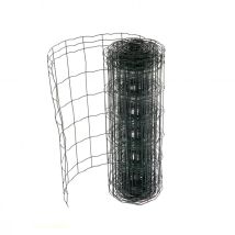 0.6m x 10m Green pvc Coated Galvanised Steel Wire Mesh Stock Fencing Garden Euro Fence - Oypla