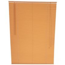 100 x 150cm pvc Teak Wood Grain Effect Home Office Venetian Window Blinds with Fixings - Oypla