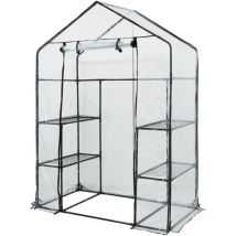 3-Tier 4 Shelf Mini Walk-in Growhouse Garden Greenhouse - Oypla