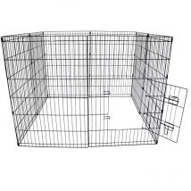 Oypla - 91cm Large Folding Pet Dog Rabbit Run Play Pen Cage Enclosure Fence