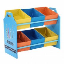 Organisation Childrens Crayon Toy Games Unit Storage Basket - Oypla