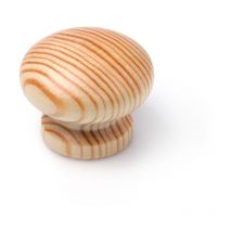 Bouton en bois avec finition en pin transparent., Dimensions: 35x35x30mm, ø: 35mm - talla