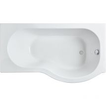 P Shape Right Hand Shower Bath Tub with Leg Set - 1500mm