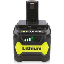 P108 18V 5.5Ah Li-ion Remplacement pour Ryobi 18V One+ Batterie Compatible avec Ryobi RB18L50 RB18L40 RB18L25 RB18L15 RB18L13 P102 P103 P104 P105