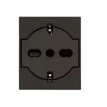 P40 unterputzdose Vimar linea 2p+e 16a schwarz- 30211.g