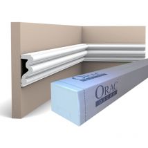 P4025 autoire Cimaise murale Orac Decor - 8,3x3,4x200cm ( h x p x l) - moulure décorative polyuréthane Carton complet