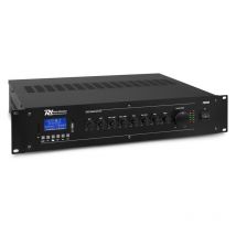 MP3/Bluetooth Verstärker 60W mit 6 Kanälen – 2x Mikrofon/Line-Eingang – USB/SD – LCD-Display – Rackmontage 19"