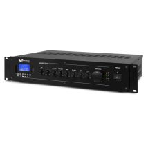 PRM-Serie 60W Rackverstärker – MP3/Bluetooth – 6 Kanäle – 2x Mikrofon/Line-Eingänge – 2x RCA Line-Eingänge – Fernbedienung