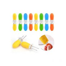 Linghhang - Paar (16 Stück) Maiskolbenhalter – Set (Orange/Gelb/Blau/Grün) – Maiskolbenspieße – Verriegelungsdesign für bequeme und sichere