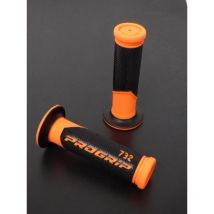 Paar Griffe Schwarz Und Orange Progrip Road 732 Für Motorrad