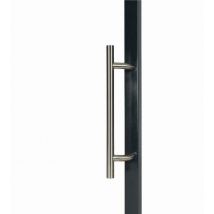 Paar Marschallstab Edelstahl 304 Griff Rechtszug Ø38 L.1800 Achse 1500mm inox import - 696