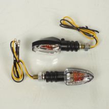 Paar Mini-blinker Schwarz Homologiert Glühbirne Opm 12v Für