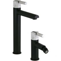 Fp Pattaroni - Pacchetto completo miscelatore lavabo canna alta e bidet unic° KITUNI3