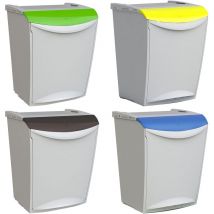 Pacchetto di riciclaggio Ecosystem Sistema di riciclaggio modulare: 100 litri totali in 4 contenitori colorati