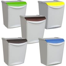 Pacchetto di riciclaggio Ecosystem Sistema di riciclaggio modulare: 125 litri totali in 5 contenitori colorati