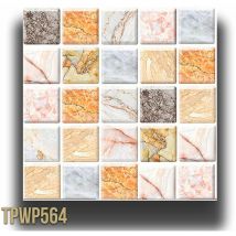 Eternalparquet - pacco da 4 Pannelli 3D Autoadesivi in pvc 30X30cm vari decori ultrarealistici ideali per bagni e cucine-MARMO mosaico - TPWP564