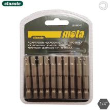Mota - Packung Mit 10 Sechskant-t-kugeladaptern 50 Mm 1/4 Zoll, 10 Einheiten Bab062
