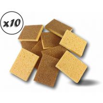 Pack 10 éponges à récurer végétales Tampons naturels à base de noyaux - Quantité x10 - Pack 10 éponges