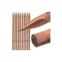 Suinga - 10 Stück Baumpfählen 180 Cm, Ø 4 Cm. Holzpfähle Mit Spitze Zur Befestigung Von Bäumen, Zäunen, Umzäunungen