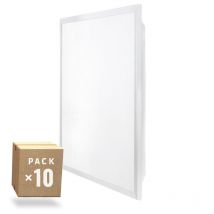 Greenice - Pack 10 Panneau led 40W 4 400Lm 6000oK 60x60Cm Treillis UGR19 40 000H [HO-PG-600x600-40W-CW-PK10]