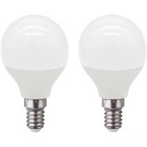 Lot de 2 Ampoules led sphériques E14 6W Equi.40W 470lm 15000H Raydan Home