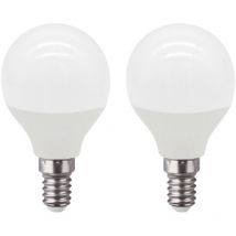 Raydan - Pack 2 Bombillas led Esférica E14 6W Equi.40W 470lm 15000H Home