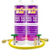 Pack 2 botellas gas refrigerante RALERFRESH RS sustituto de los gases R410,R32,R407 y R22 mas llave, adaptador y manguera