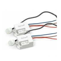 Garza - Pack 2 Detector de Movimiento Infrarrojo Integrable, Invisible, Ángulo de detección 360o
