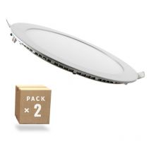 Pack 2 Piastre led 18W 1409Lm 4200oK Circolare 40.000H [JL-GP-LZ-3-MW-PK2-AP]