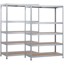 Orion91 - Pack 2 Estanterías Modulares con 5 Baldas Ajustables 180x120x60cm 1250Kg O91