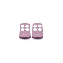 Lot von 2 Fernbedienungen Fadini vix 53 Lila - Frequenz 868.19 MHz - 4 Kanäle - Rolling Code - Referenz : 5313CL - Kompatibel mit Motorisierten Toren