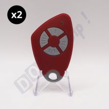Lot von 2 Fernbedienungen intratone 4 Tasten htel200 rot 09-0117 (wird nur von der Hausverwaltung programmiert)