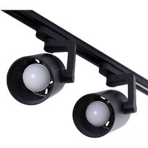 Pack 2 Éclairage sur rail Moonphasé E27 PAR30/A65 - NoirGreenice