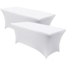 Pack 2 Fundas para Mesas Plegables Rectangulares Catering 240x74cm 7house
