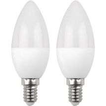7hsevenon - Pack 2 Led-kerzenlampen E14 6w Equi.40w 470lm 10000h 1primer Leader