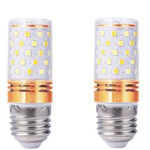Pack 2 Led-lampen E27 12w – 3000-6000k Einstellbares Dreifarb-licht – 100lm/w – Für Tisch- Und Schreibtischlampen