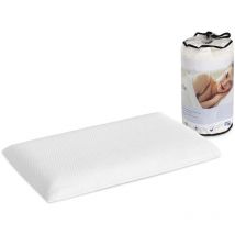 Xaluca - Pack 2 Oreiller Enfant 6 cm Confort 90X35 - Mousse a memoire de forme. Dehoussable. Ergonomique. Son premier Oreiller
