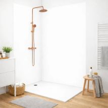 Lot De 2 Panneaux De Douche En Aluminium (90x220 & 120x220 Cm) + Profilés Blanc - Essentiel - Blanc
