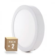 Pack 2 plafoniere led 24W 1778Lm 2700oK Superficie 40.000H [HO-PLAF-C-24W-WW-PK2-AP]