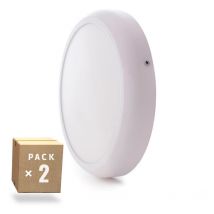 Confezione da 2 plafoniere led 18W 1347Lm 2700oK Superficie 40.000H [GR-RDMZ01-18W-WW-PK2-AP]