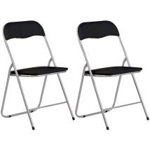 7house - Pack 2 Sillas Plegables Acolchadas Basic 44x46x79cm